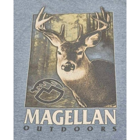 Magellan outdoor men's blue deer hunting‎ graphic t-shirt Unknown Size - Picture 5 of 9